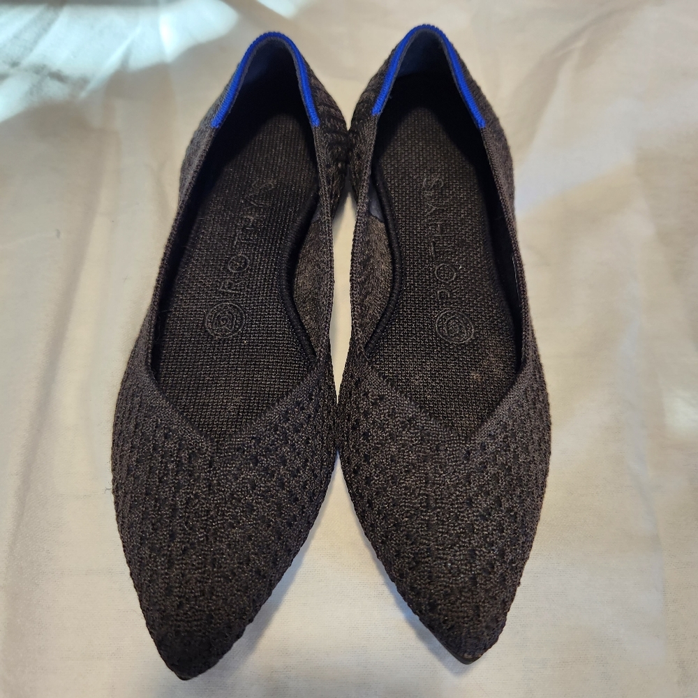 Rothy's Pointy Toe Black Flats